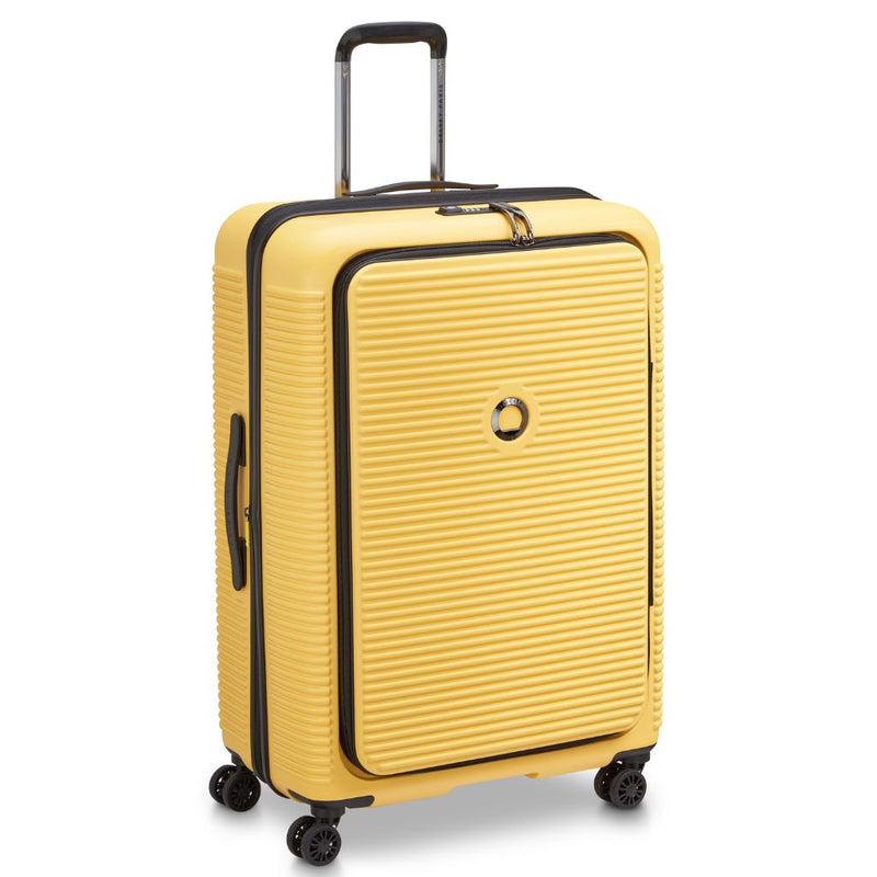 Delsey Freestyle Front Opening 76cm Large Luggage - Yellow Delsey Luggage