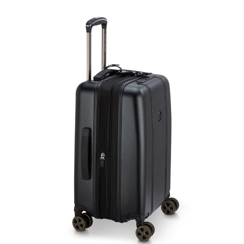 Delsey Cadense 55cm Carry On Exp Luggage - Deep Black Delsey Luggage