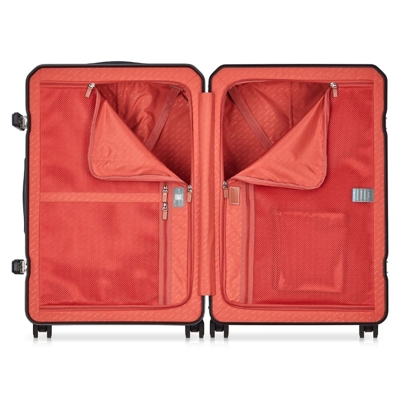 Delsey Alu’r - Aluminum Zipperless Premium Large Luggage - Black Delsey Luggage