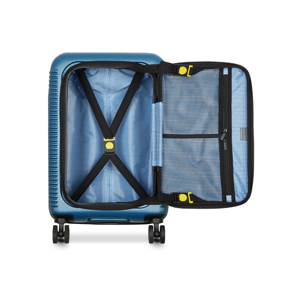 Delsey Freestyle Front Opening 55cm Cabin Luggage - Blue Delsey Luggage