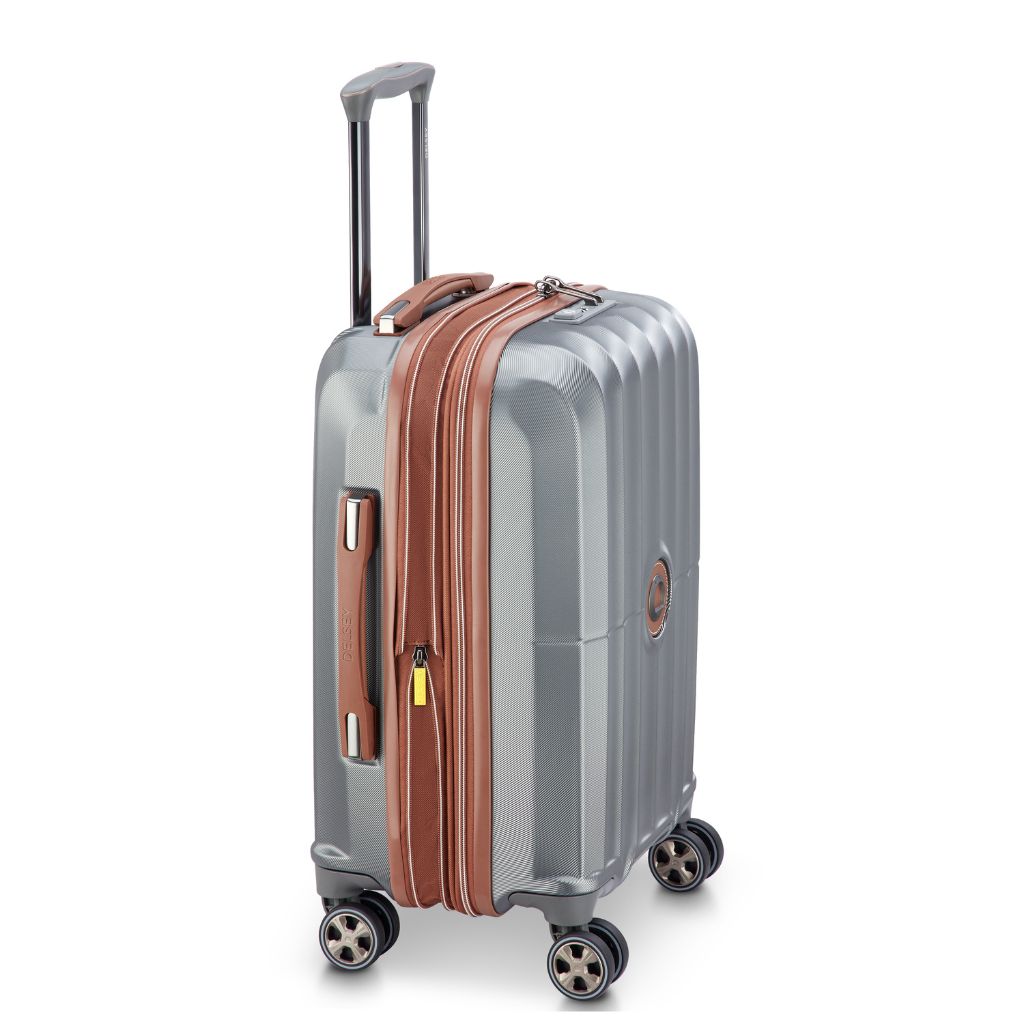 Delsey Carrousel 2 Carry On Luggage 55cm Exp - Silver Delsey Luggage