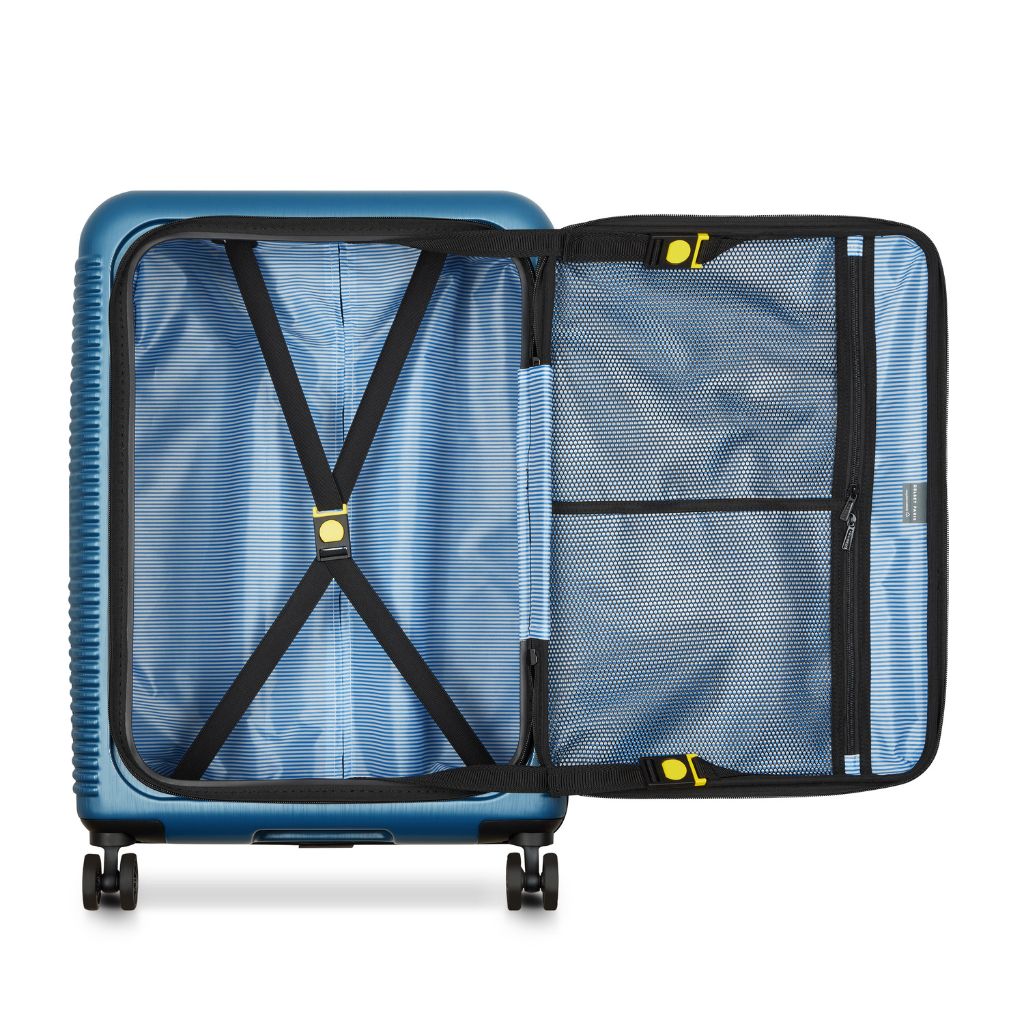 Delsey Freestyle Front Opening 66cm Medium Luggage - Blue Delsey Luggage