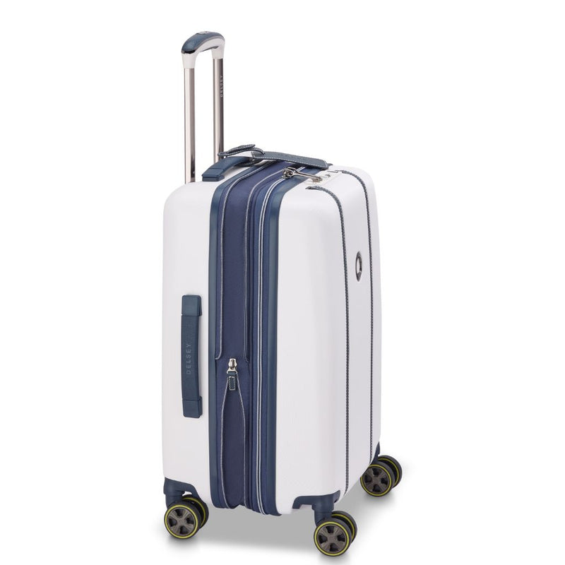 Delsey Cadense 55cm Carry On Exp Luggage - Ivory/Navy Delsey Luggage