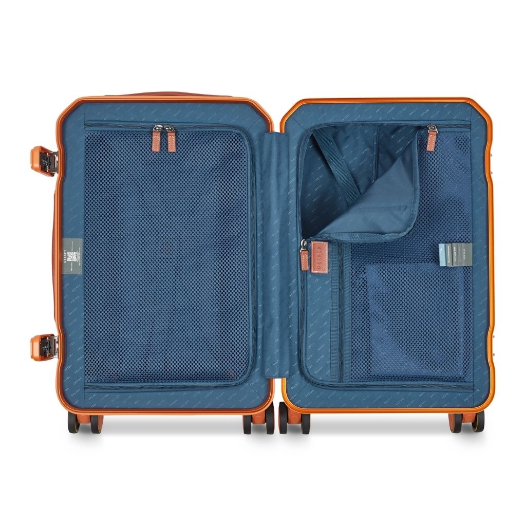 Delsey Alu’r - Aluminum Zipperless Premium Carry On - Orange Delsey Luggage