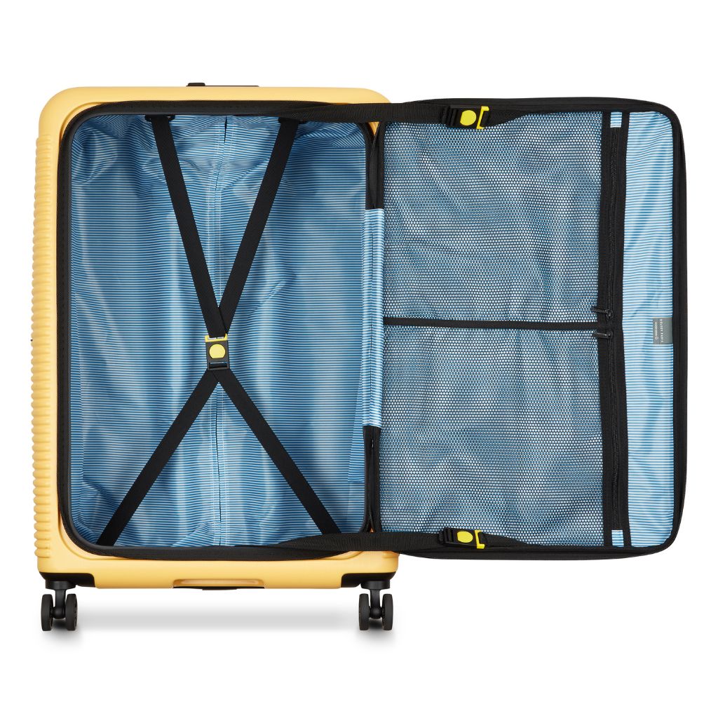 Delsey Freestyle Front Opening 76cm Large Luggage - Yellow Delsey Luggage