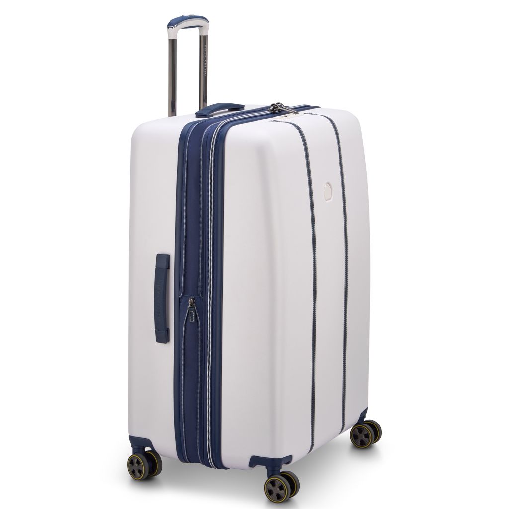 Delsey Cadense 76cm Large Exp Luggage - Ivory/Navy Delsey Luggage