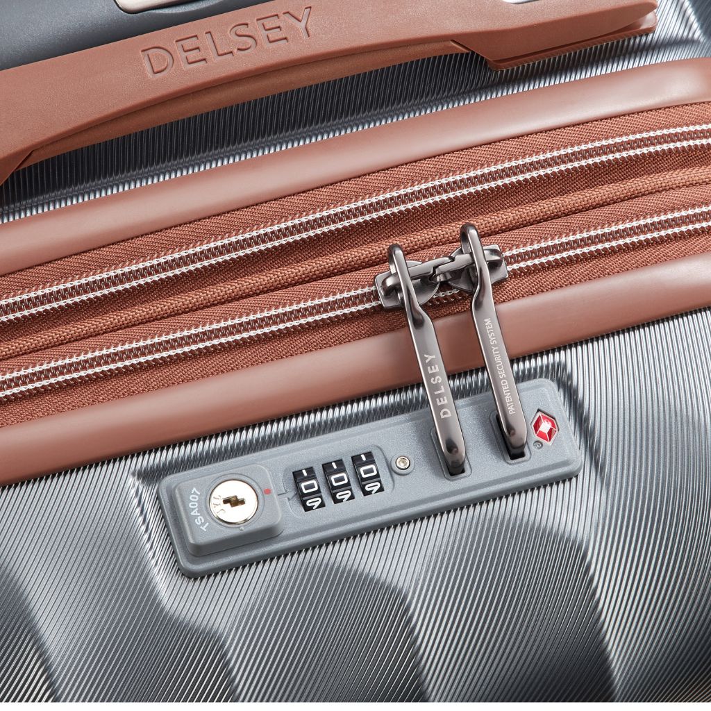 Delsey Carrousel 2 Carry On Luggage 55cm Exp - Silver Delsey Luggage