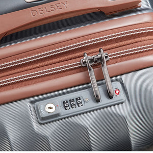 Delsey Carrousel 2 Carry On Luggage 55cm Exp - Silver Delsey Luggage