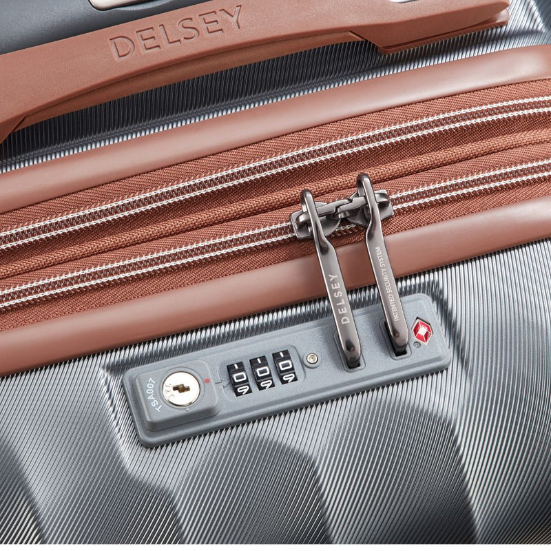 Delsey Carrousel 2 Carry On Luggage 55cm Exp - Silver Delsey Luggage