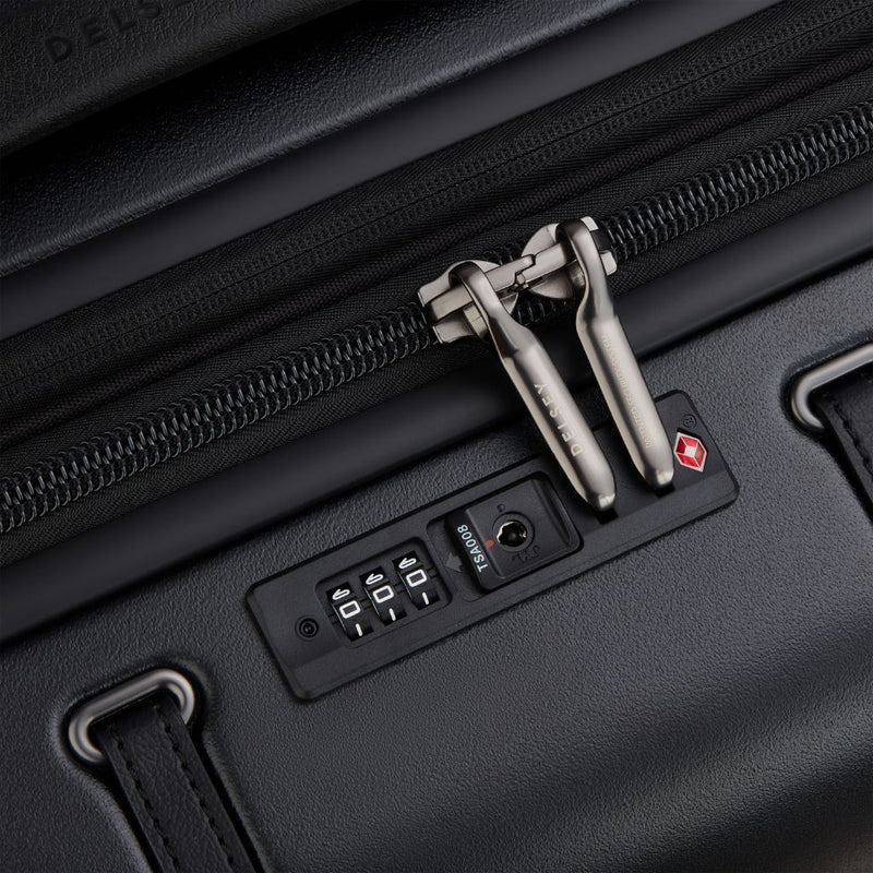 Delsey Cadense 76cm Medium Exp Luggage - Deep Black Delsey Luggage