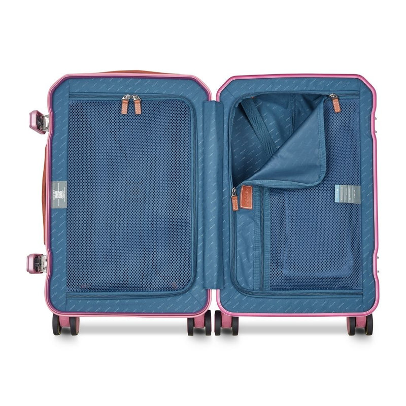 Delsey Alu’r - Aluminum Zipperless Premium Carry On - Pink Delsey Luggage