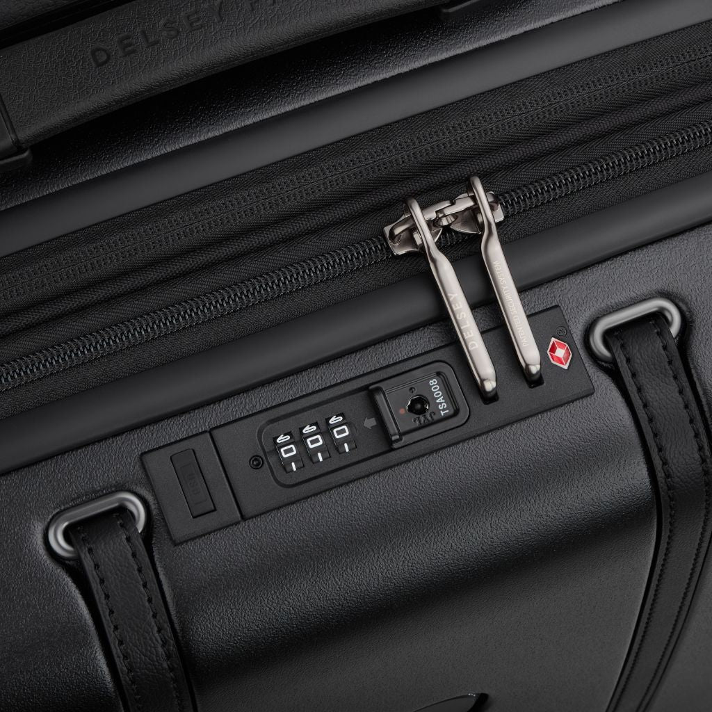 Delsey Cadense 55cm Carry On Exp Luggage - Deep Black Delsey Luggage