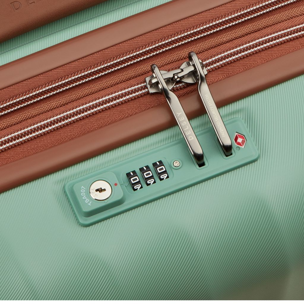 Delsey Carrousel 2 Carry On Luggage 55cm Exp - Green Delsey Luggage
