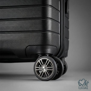 Rock Palma Carry On Lightweight Hardsided Suitcase - Black Rock Luggage