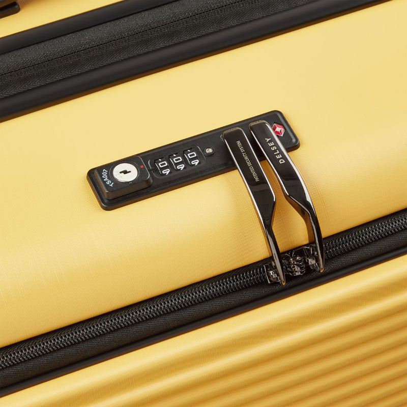 Delsey Freestyle Front Opening 76cm Large Luggage - Yellow Delsey Luggage