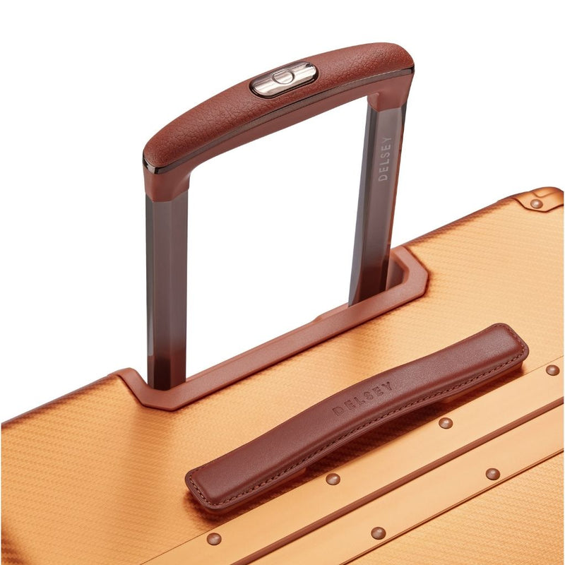 Delsey Alu’r - Aluminum Zipperless Premium Large Luggage - Orange Delsey Luggage