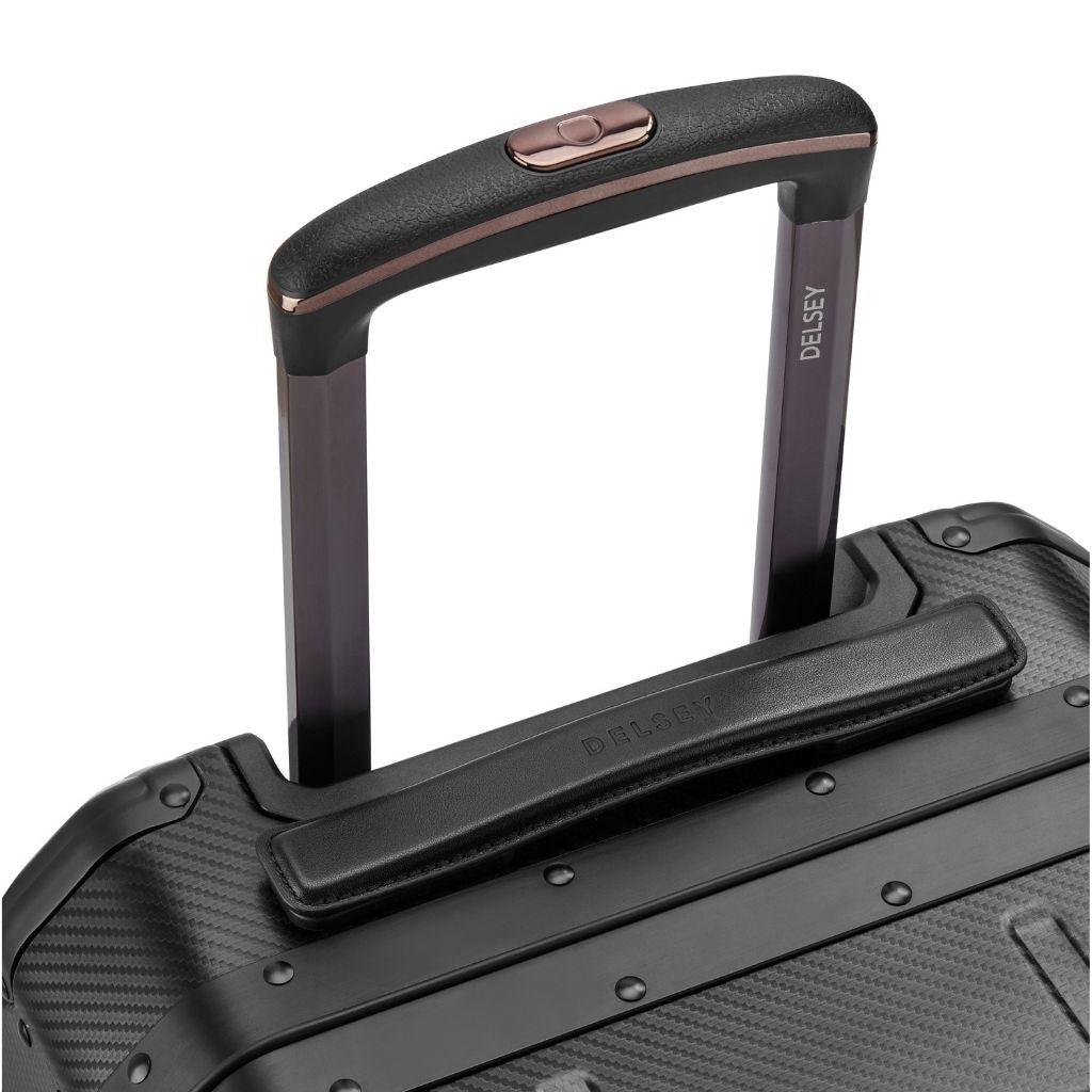 Delsey Alu’r - Aluminum Zipperless Premium Carry On - Black Delsey Luggage