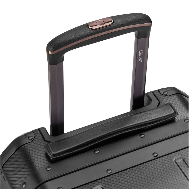 Delsey Alu’r - Aluminum Zipperless Premium Carry On - Black Delsey Luggage