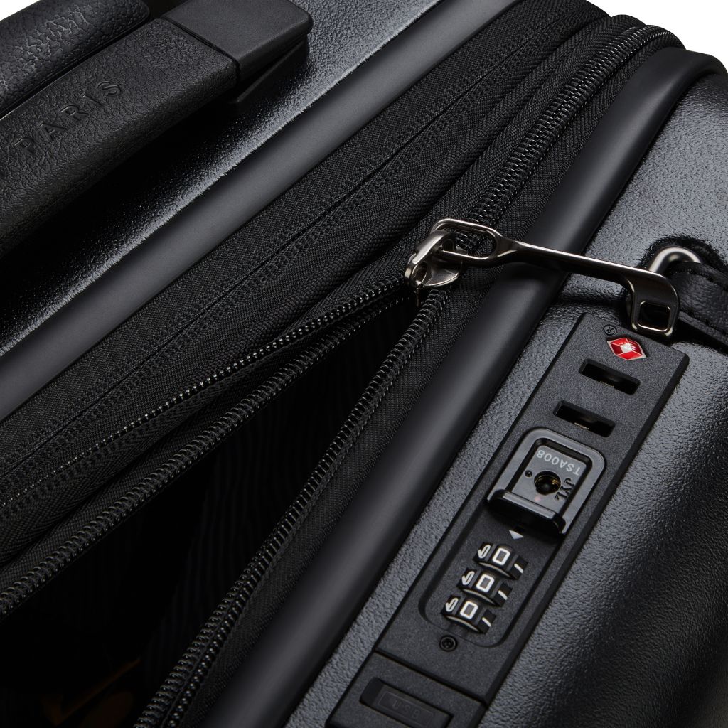 Delsey Cadense 55cm Carry On Exp Luggage - Deep Black Delsey Luggage