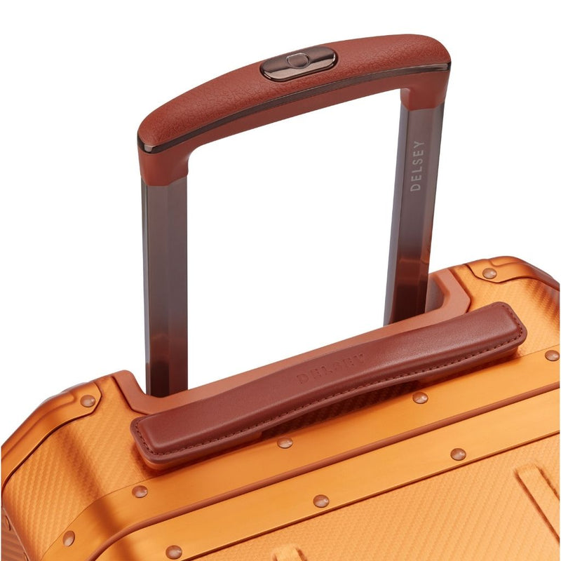 Delsey Alu’r - Aluminum Zipperless Premium Carry On - Orange Delsey Luggage