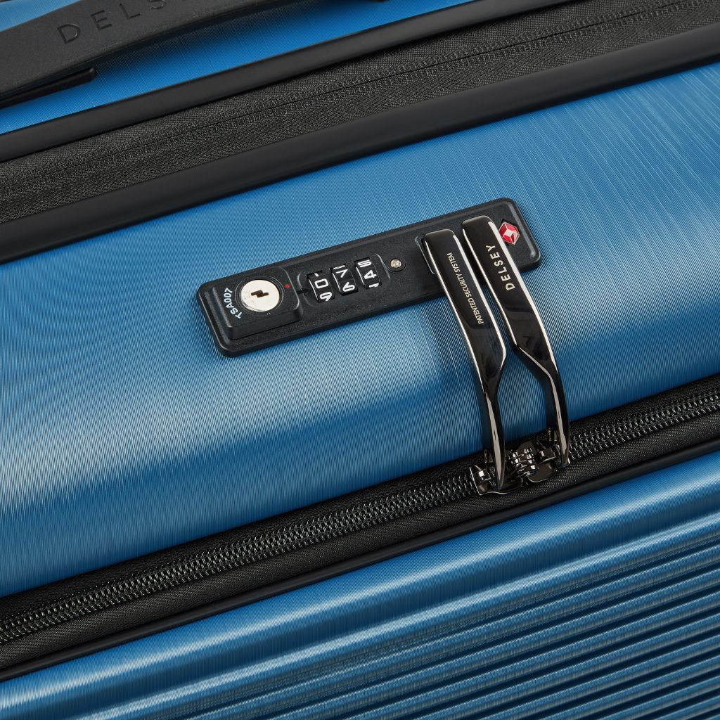 Delsey Freestyle Front Opening 66cm Medium Luggage - Blue Delsey Luggage