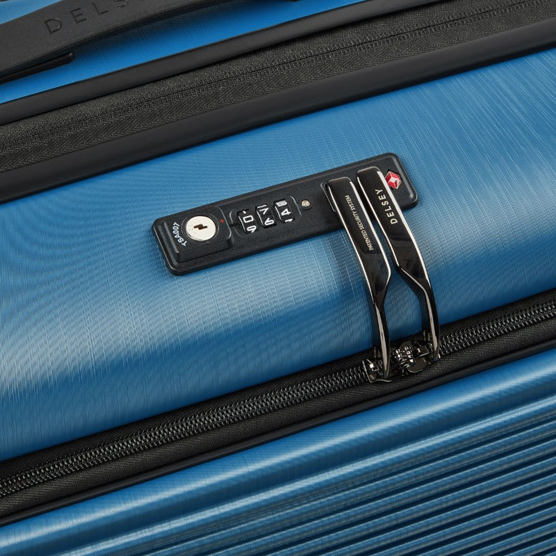 Delsey Freestyle Front Opening 66cm Medium Luggage - Blue Delsey Luggage