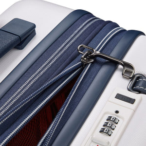 Delsey Cadense 55cm Carry On Exp Luggage - Ivory/Navy Delsey Luggage