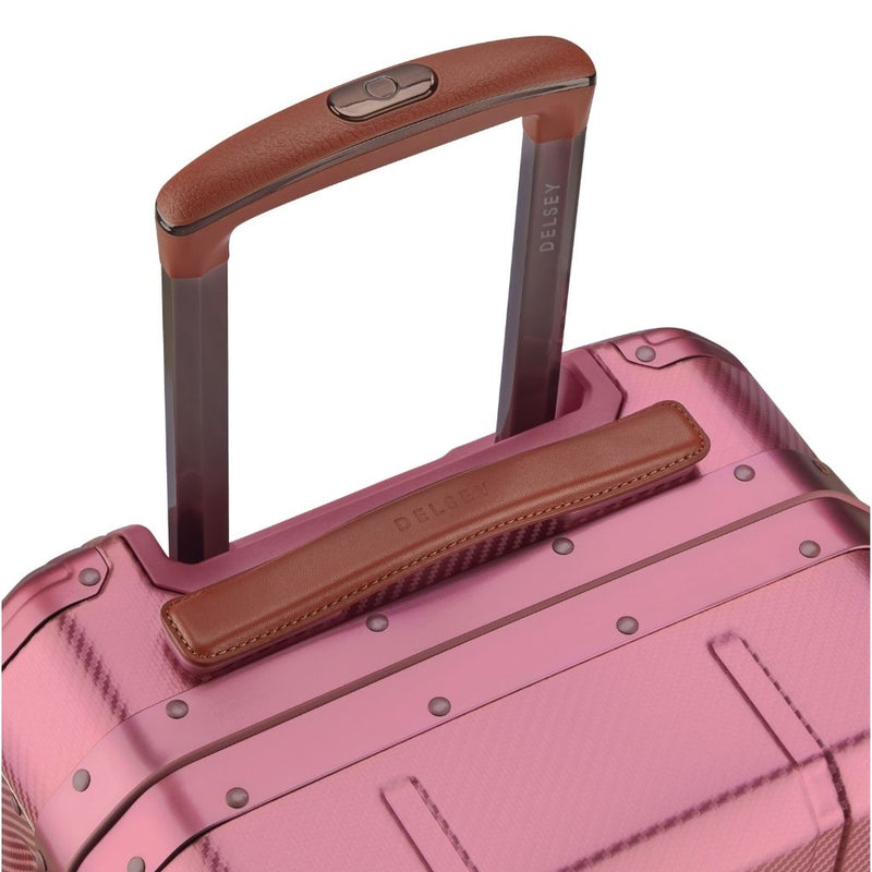 Delsey Alu’r - Aluminum Zipperless Premium Carry On - Pink Delsey Luggage