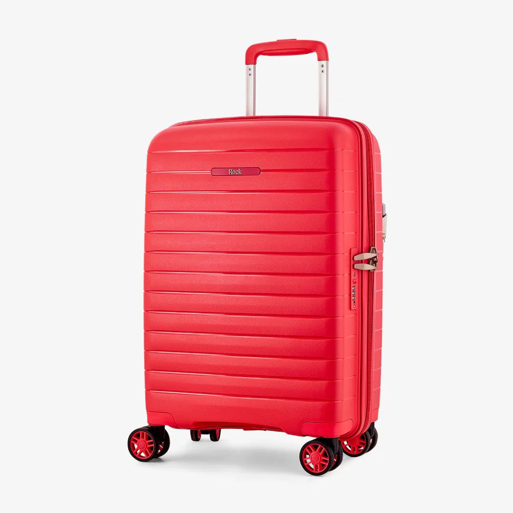 Rock Palma Carry On Lightweight Hardsided Suitcase - Coral