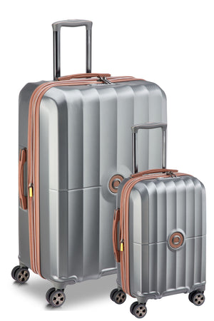 Delsey Carrousel 2 Duo - 2 Piece Hardsided Luggage - Silver Delsey Luggage