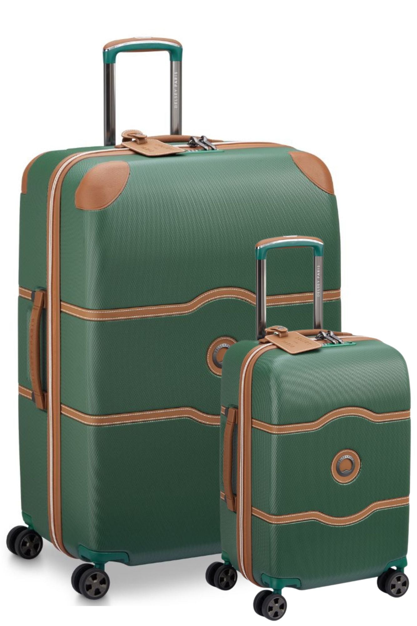 Delsey Chatelet Air 2.0 Carry On & Large Duo Hardsided Luggage -Green Delsey Luggage