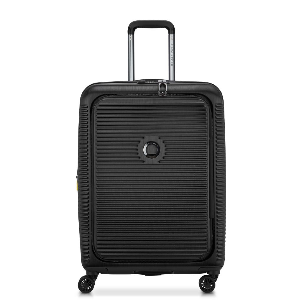 Delsey Freestyle Front Opening 66cm Medium Luggage - Black Delsey Luggage