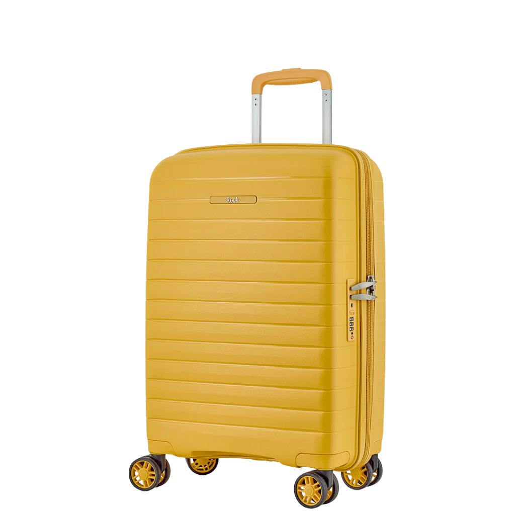 Rock Palma Carry On Lightweight Hardsided Suitcase - Yellow