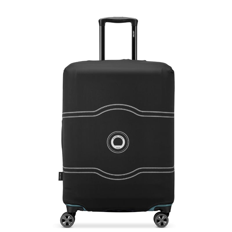 Delsey Chatelet Print Luggage Cover - Fits Medium Suitcases - Black Tosca