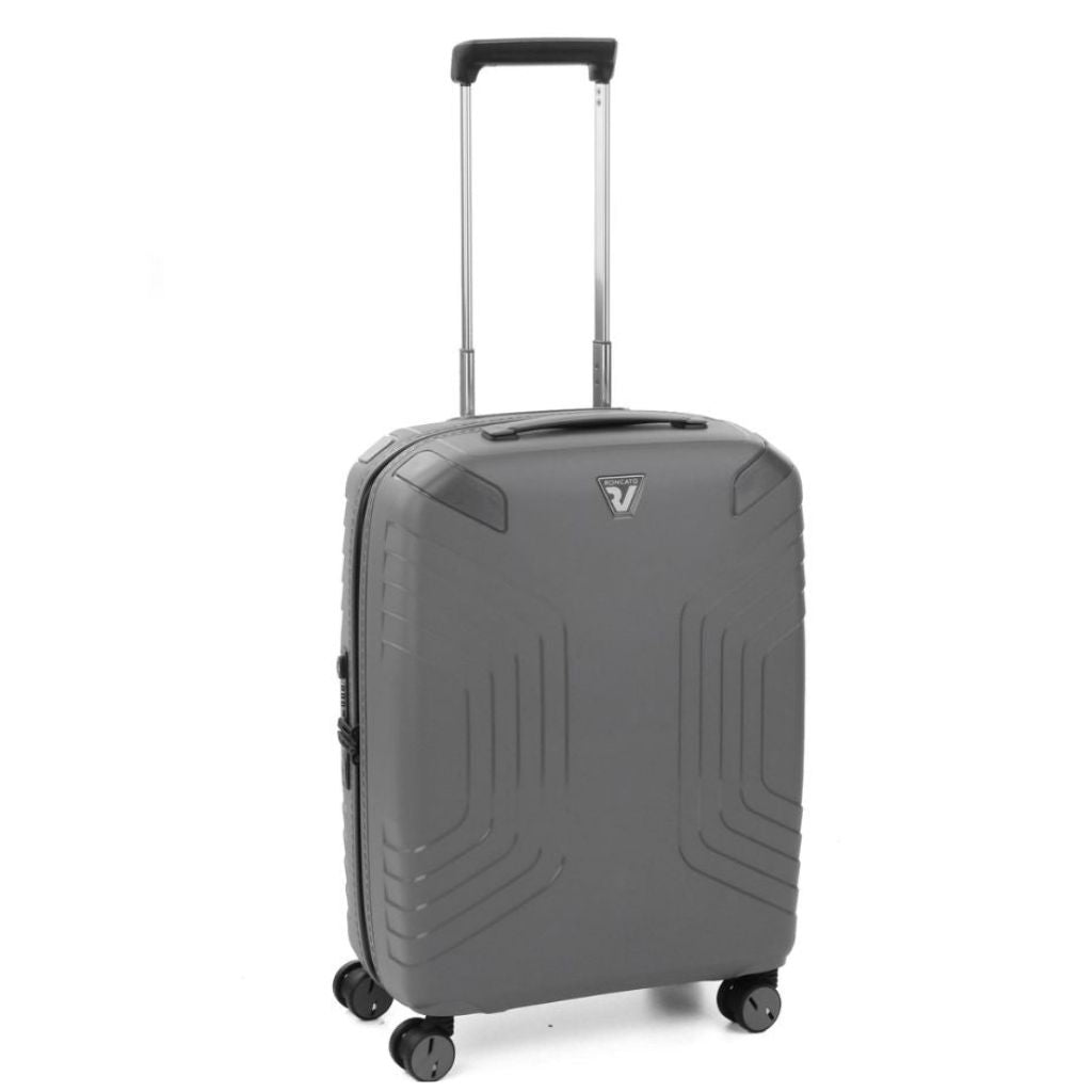 Roncato Ypsilon Carry On 55cm Hardsided EXP Spinner Suitcase Grey Roncato