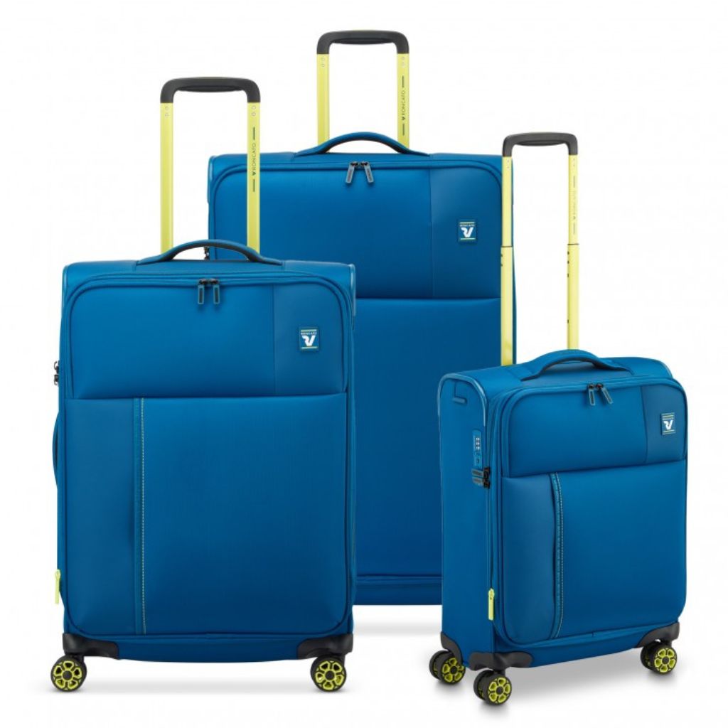 Roncato Move 3 Piece Lightweight Spinner Luggage Set - Blue Lagoon