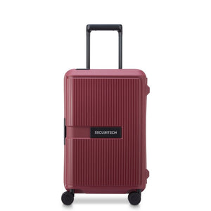 Securitech By Delsey Stone 55cm Carry On Hardsided Luggage Burgundy