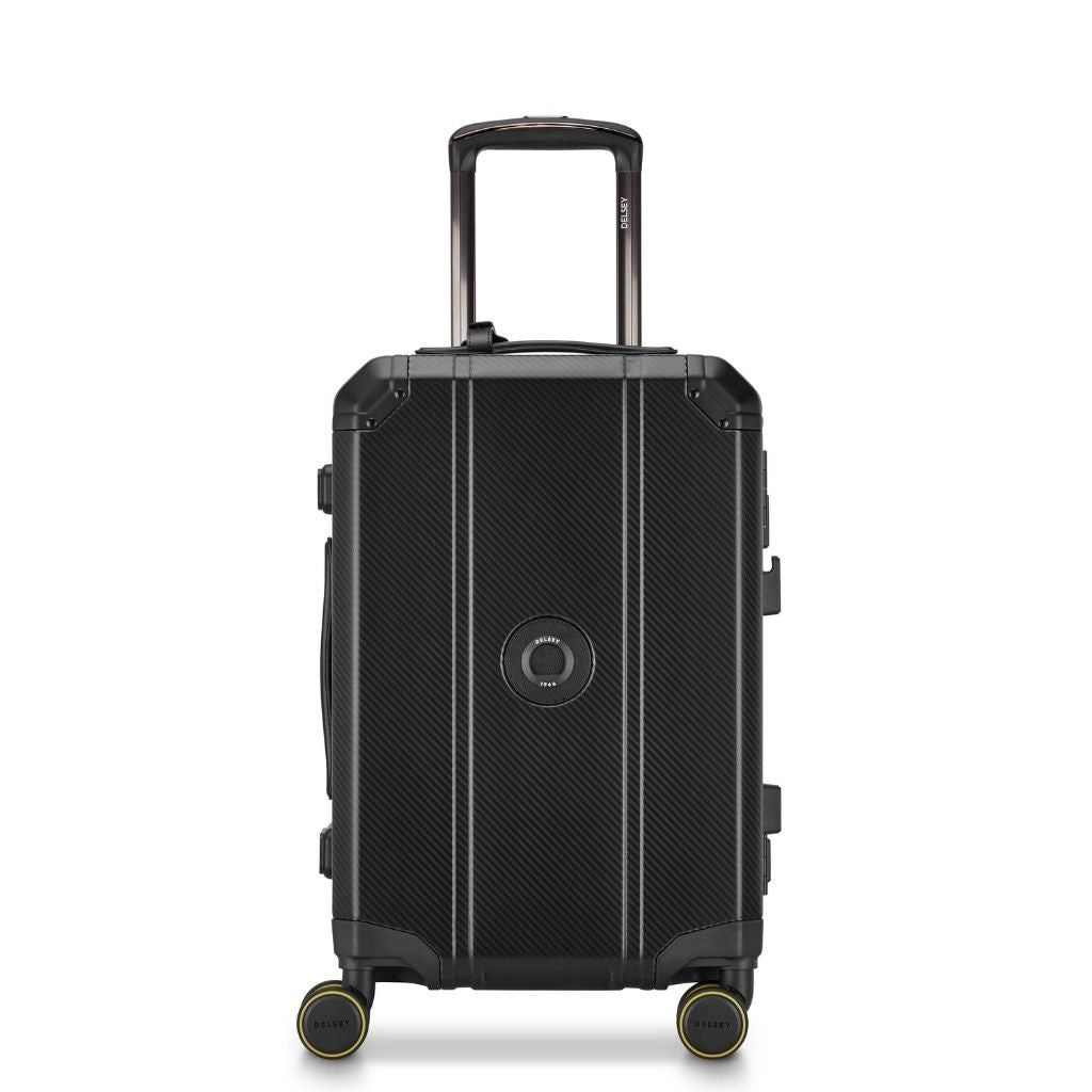 Delsey Alu’r - Aluminum Zipperless Premium Carry On - Black Delsey Luggage