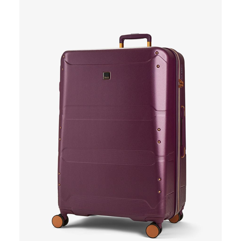 Rock Mayfair 77cm Large Hardsided Exp Luggage - Purple