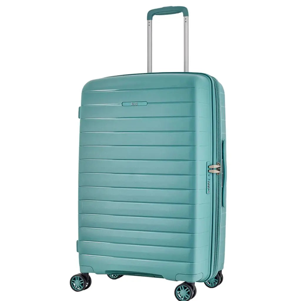 Rock Palma Cabin & Medium Duo Lightweight Hardsided Luggage Set - Seafoam Blue