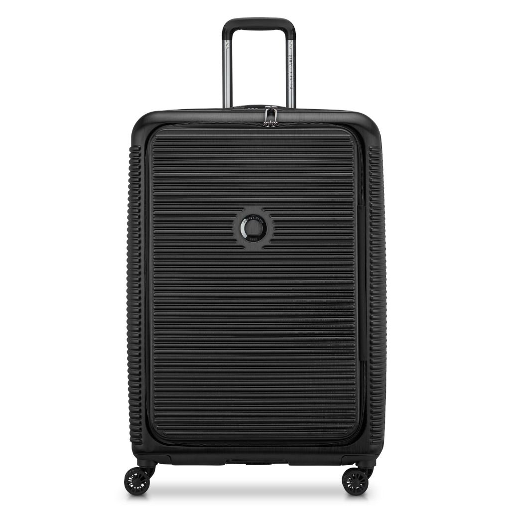Delsey Freestyle Front Opening 76cm Large Luggage - Black Delsey Luggage
