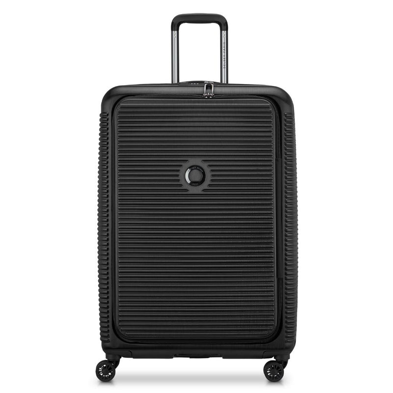 Delsey Freestyle Front Opening 76cm Large Luggage - Black Delsey Luggage