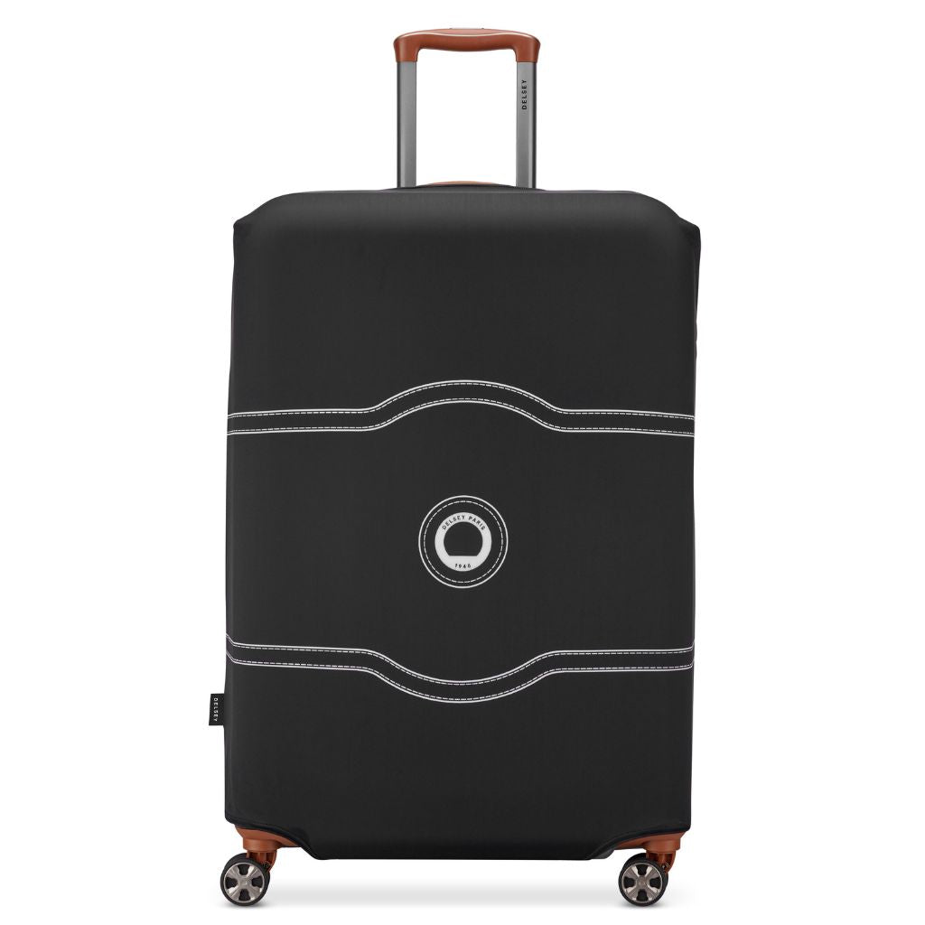 Delsey Chatelet Print Luggage Cover - Fits Large Suitcases - Black Tosca