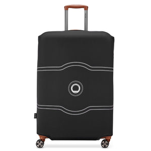 Delsey Chatelet Print Luggage Cover - Fits Large Suitcases - Black Tosca