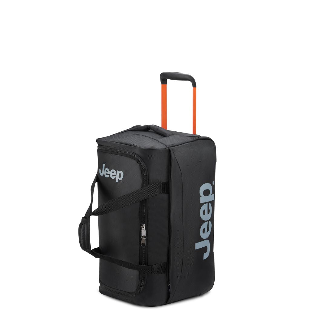 Jeep 55 cm Duel Wheel Lightweight Duffle Bag - Black