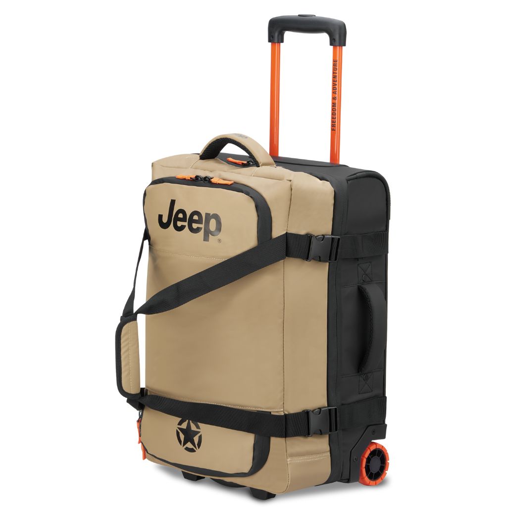 Jeep 55 cm 2-Wheel All Terrain Rolling Duffle Bag - Warm Sand