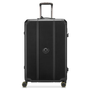 Delsey Alu’r - Aluminum Zipperless Premium Large Luggage - Black Delsey Luggage