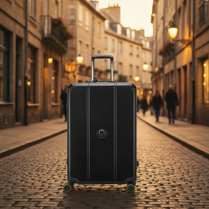 Delsey Alu’r - Aluminum Zipperless Premium Large Luggage - Black Delsey Luggage