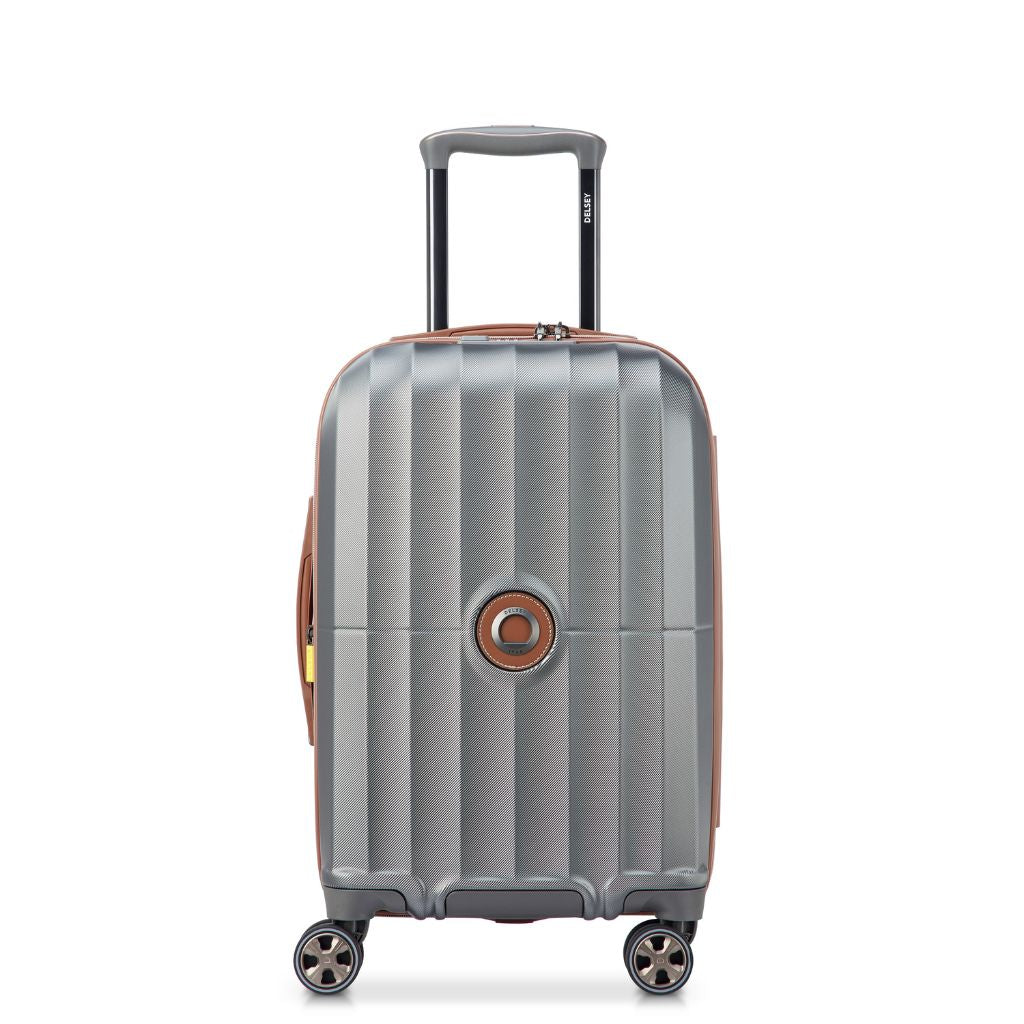 Delsey Carrousel 2 Carry On Luggage 55cm Exp - Silver Delsey Luggage