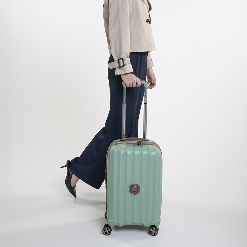 Delsey Carrousel 2 Carry On Luggage 55cm Exp - Green Delsey Luggage